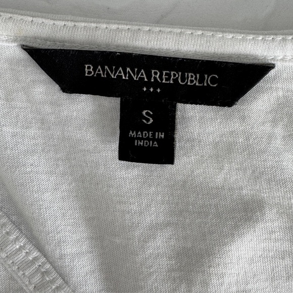 Banana Republic White Key Hole Back Tank Size Small - Picture 6 of 7